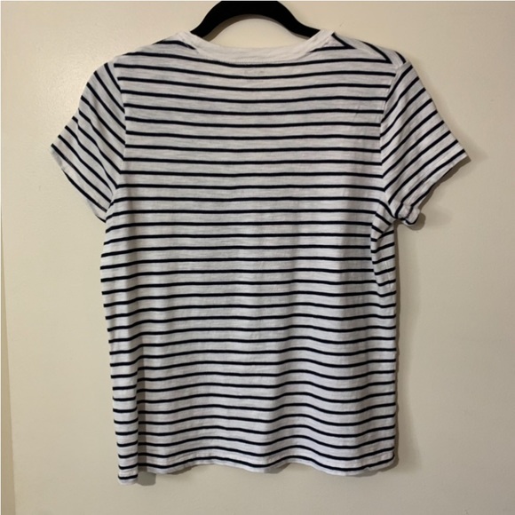 Madewell Navy/Whire Striped Short Sleeve Pocket Tee Size Small - Picture 7 of 8